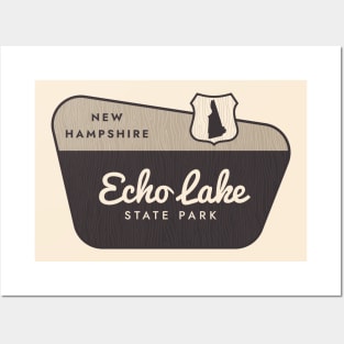 Echo Lake State Park New Hampshire Welcome Sign Posters and Art